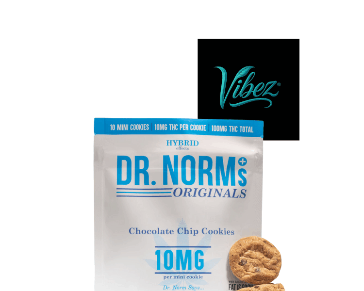 Dr. Norm's Chocolate Chip Cookies 10pk - Vibez