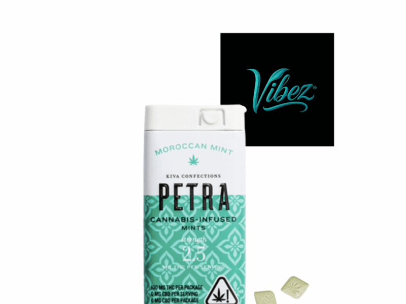Petra Cannabis-Infused Mints by Kiva Confections (Microdose) - Vibez