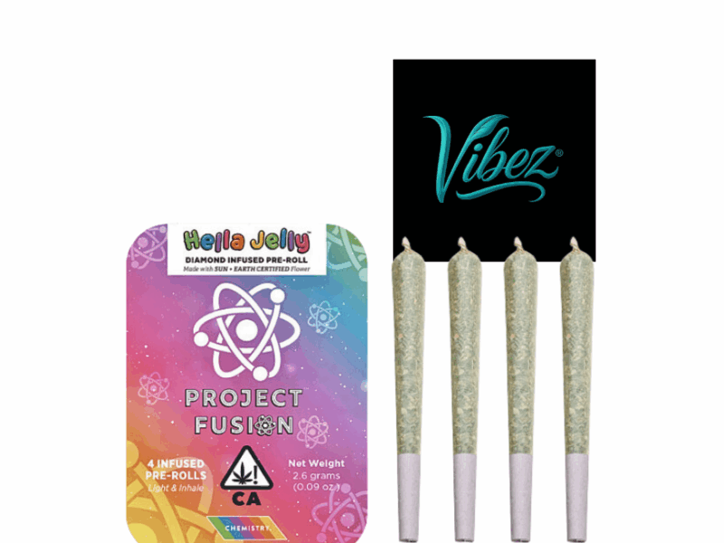 Project Fusion Diamond-Infused 4 pack Pre-Rolls - Vibez
