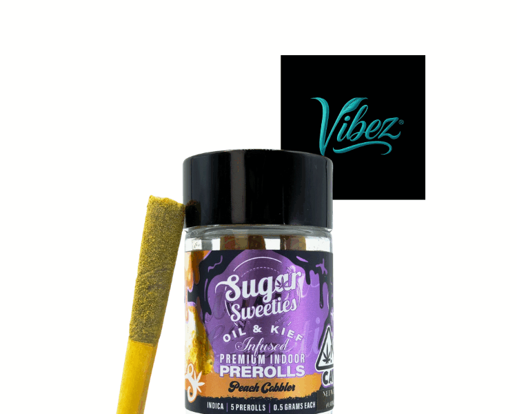 Sugar Sweeties Oil & Kief Infused Pre-Rolls 5 Pack - Vibez